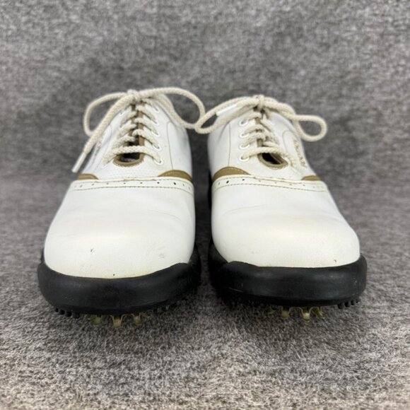 ✅Footjoy FJ Greenjoys 48762 Women's 7M Golf Shoes White Leather Lace Up Athletic - Picture 5 of 10